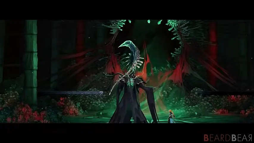 Castlevania Belmont's Curse Catacombs of Paris first Death encounter with Rose facing the cloaked reaper