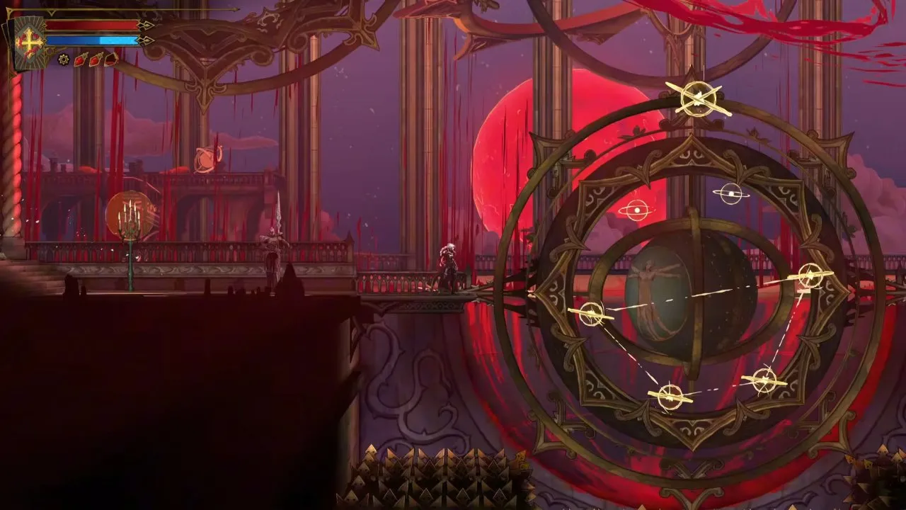 Castlevania Belmont's Curse Observation Tower man globe with four lower points connected and an extra orb above